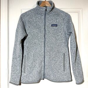 Patagonia Better Sweater Jacket Full Zip Fleece Sweater Birch White Gray Sz S